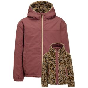 Me & My Monkey - Reversible Puffer Jas - Roze/Panterprint - Voor Meisjes