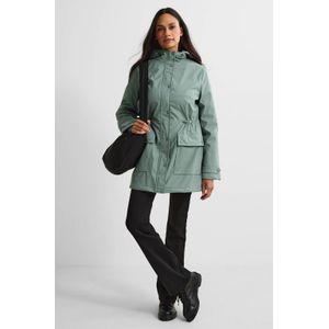 Anytime - Regenjas - Groen - Met Capuchon - Waterafstotend