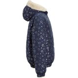 Anytime - Korte Reversible Jas - Meisjes - Structuurbont - Sterrenprint