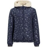 Anytime - Korte Reversible Jas - Meisjes - Structuurbont - Sterrenprint