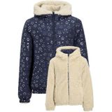 Anytime - Korte Reversible Jas - Meisjes - Structuurbont - Sterrenprint