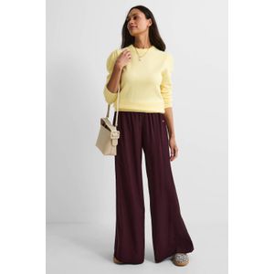 Anytime - Gebreide Trui - Geel - Pofmouwen