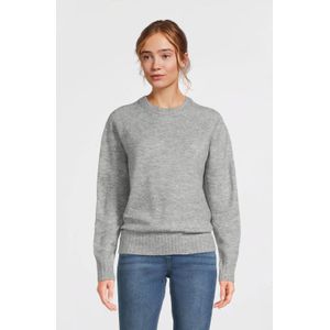 Anytime - Gebreide Trui - Grijs Melange - Dames