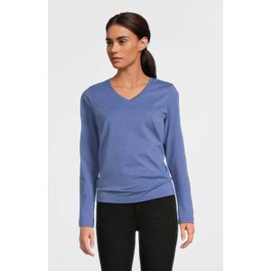 Anytime - Value - Longsleeve - Blauw - V-hals