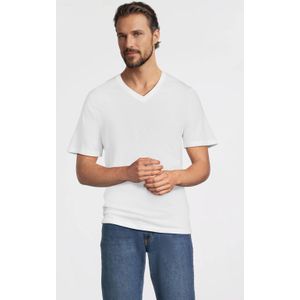 Anytime - Value-collectie - T-shirt - Wit - V-hals - Katoenmix