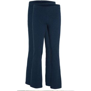 Anytime - Value - Flared Legging - Donkerblauw Melange - Set van 2