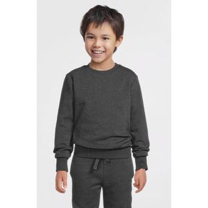 Anytime - Value-collectie - Fleece Sweater - Donkergrijs Melange - Unisex