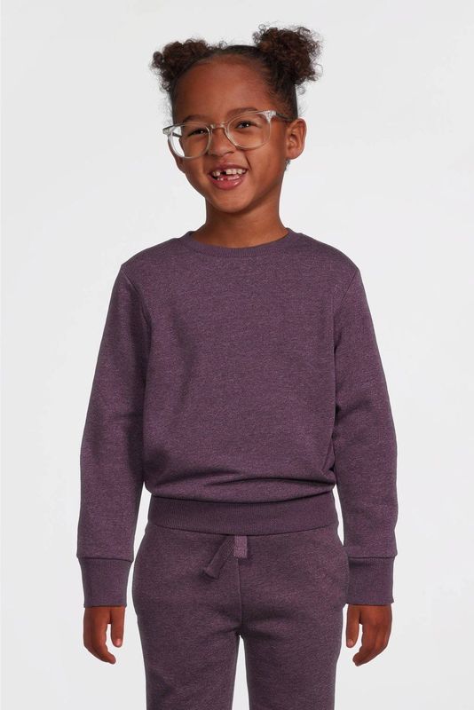 Anytime - Value-collectie - Fleece Sweater - Paars Melange