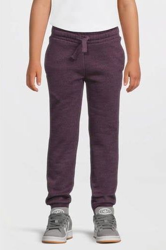 Anytime - Value - Fleece Joggingbroek - Paars Melange