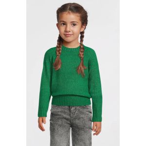 Anytime - Gebreide Trui - Groen - Ronde Hals - Lange Mouwen - Comfortabele Regular Fit