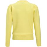 anytime - Gebreide Trui - Geel - Pofmouwen
