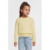 anytime - Gebreide Trui - Geel - Pofmouwen