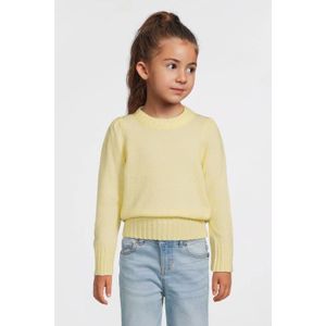 anytime - Gebreide Trui - Geel - Pofmouwen