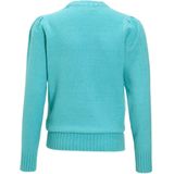 anytime - Gebreide Trui - Blauw - Pofmouwen