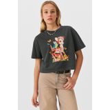 Coolcat - T-shirt Palmer - Donkergrijs - Met Printopdruk