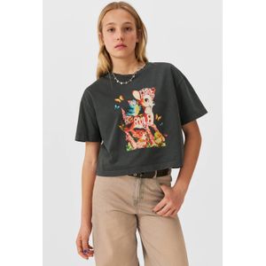 Coolcat - T-shirt Palmer - Donkergrijs - Met Printopdruk