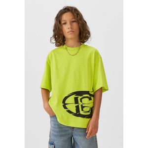 Coolcat - T-shirt Jonas - Printopdruk - Lime - Katoen