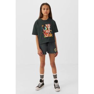 Coolcat - Steffie - Korte Broek - Donkergrijs - Met Printopdruk