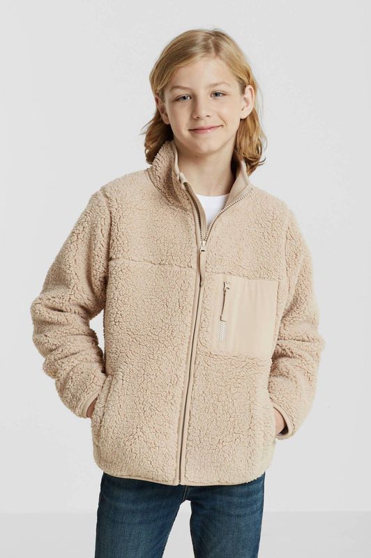 anytime - Teddy Fleece Vest - Beige - Voor Jongens