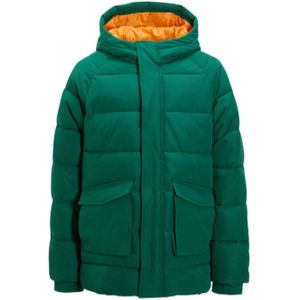 Anytime - Gewatteerde Jas - Donkergroen - Met Capuchon - Steekzakken
