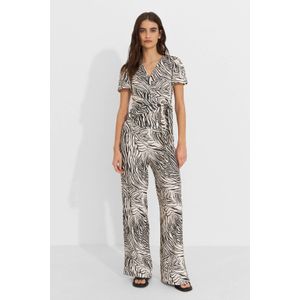 Ruby - Wide Leg Broek - Zebra Print - Dames - High Waist - Elastische Tailleband