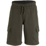 Anytime - Sweatshort - Grijze Camouflageprint - Katoenmix - Elastische Tailleband