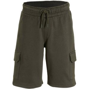 Anytime - Sweatshort - Grijze Camouflageprint - Katoenmix - Elastische Tailleband