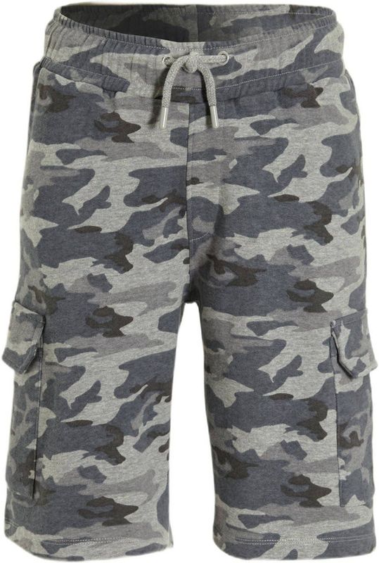 Anytime - Sweatshort - Grijs - Camouflageprint - Sportbroeken