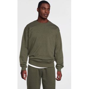 Anytime - Fleece Sweater - Khaki Melange - Value-collectie