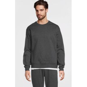 Anytime - Value - Fleece Sweater - Donkergrijs Melange