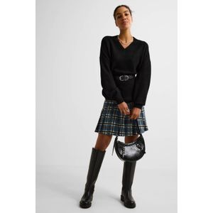 Ruby - Trui - Zwart - Met Imitatieleren Patches