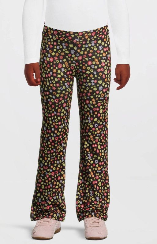 Flare Broek - Floral - Meisjes - Vrolijke Bloemenprint
