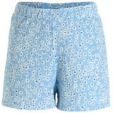 Anytime - Crinkle Short - Lichtblauw - Bloemenprint