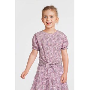 Anytime - Crinkle Top - Roze - Panterprint