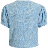 Anytime - Crinkle Top - Lichtblauw - Met Bloemenprint