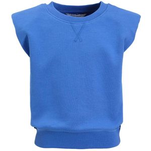anytime - Sweat Top - Blauw - Mouwloos - Met Schoudervulling