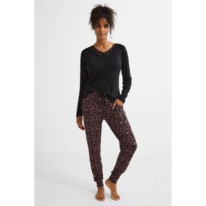 Dreamcovers - Pyjama - Zwart - Lange Mouw - V-hals