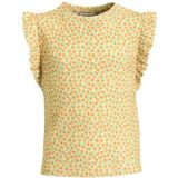 Anytime - Crinkle Top - Geel - Met Ruffles - Bloemenprint