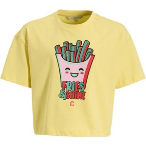 Coolcat - Mouwloos T-shirt - Roze - Katoen - Glinsterende Print