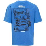 Coolcat - T-shirt - Blauw - Fast & Furious - Relaxed Fit