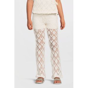 Me & My Monkey - Crochet Flared Broek - Crème - Gehaakte Katoenmix
