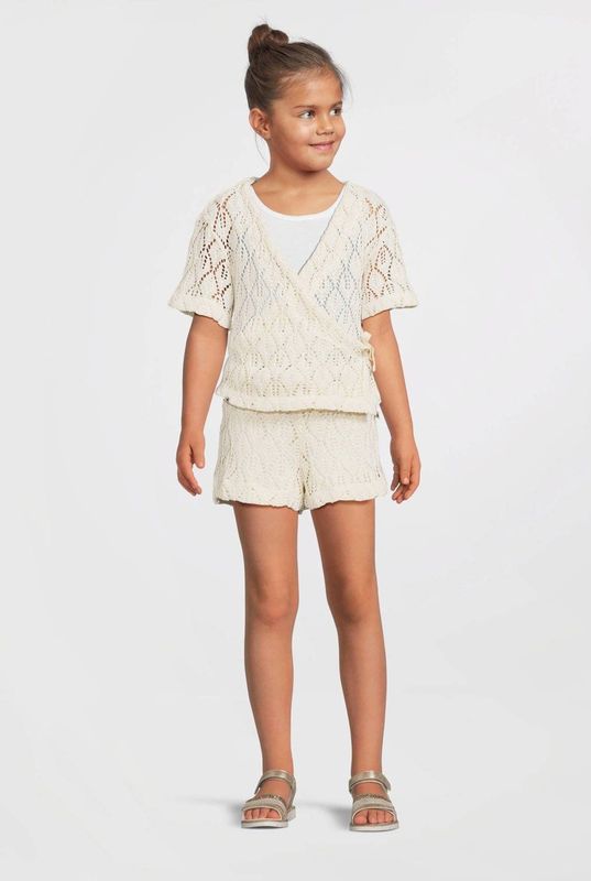 Me & My Monkey - Korte Broek - Crème - Gehaakte Katoenmix