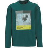 Me & My Monkey - Longsleeve - Donkergroen - Met Printopdruk