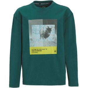 Me & My Monkey - Longsleeve - Donkergroen - Met Printopdruk