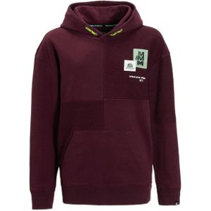 Me & My Monkey - Hoodie - Bordeaux - Met Patches en Tekstprints