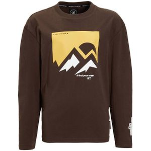 Me & My Monkey - Longsleeve - Donkerbruin - Met Printopdruk