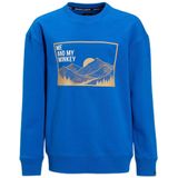 Me & My Monkey - Trui - Kobaltblauw - Met Printopdruk