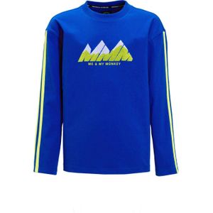 Me & My Monkey - Longsleeve - Blauw - Mountainprint