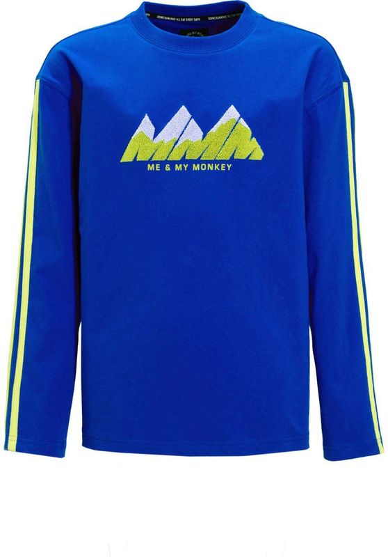 Me & My Monkey - Longsleeve - Blauw - Mountainprint