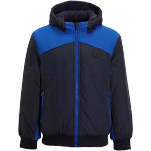 Orange Stars - Ray - Jas - Donkerblauw - Nylonmix - Met Capuchon